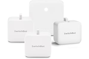 Switchbot Smart Switch Button Pusher (Bluetooth) – 3 Packs Fingerbot for Rocker Switch/One-Way Buttons, App Timer Control, No