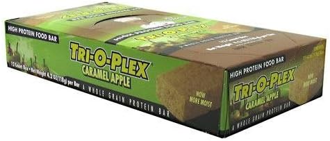 Chef Jays - Tri-O-Plex Bars,Caramel Apple, 4.2-Ounces, 12-Count Box by Europa Sports Products