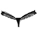 FEESHOW Mens Lace Sissy Pouch Panties Crossdress Bikini Breifs Thongs G String (L, Black)