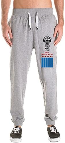 Men's Keep Calm And Love Ball Badminton Star &amp; Striped Flag Elastic Bottom Long Jogger Jersey Pants Sweatpants Sportswear Activewear Harem Trousers Use With Pockets