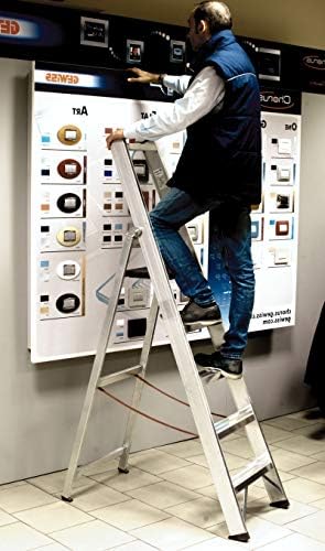 6026/05 Professional Step Ladder with Safety Cover and Safety Belt 5 Steps Length 189 cm