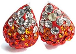 Ferido Hyacinth Sun and clear crystal in teardrop shape stud earring