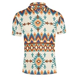 HUGS IDEA Men's Shirts Aztec Navajo Geometric Print