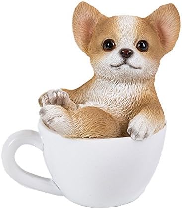 Chihuahua Mini Tea Cup Pups, White/Brown. One piece.