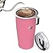 Coffee Gator Coffee Travel Mug - 20 OZ Stainless-Steel, Vacuum Insulated Tea and Coffee Tumbler for Women and Men with Leakproof Lid & Paperless Dripper, Pink