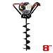 XtremepowerUS 1-Person Post Hole Digger Auger V-Type 55CC 2 Stroke Recoil Start Digger Powerhead+ 8" Bit inch Set EPA Motor primary