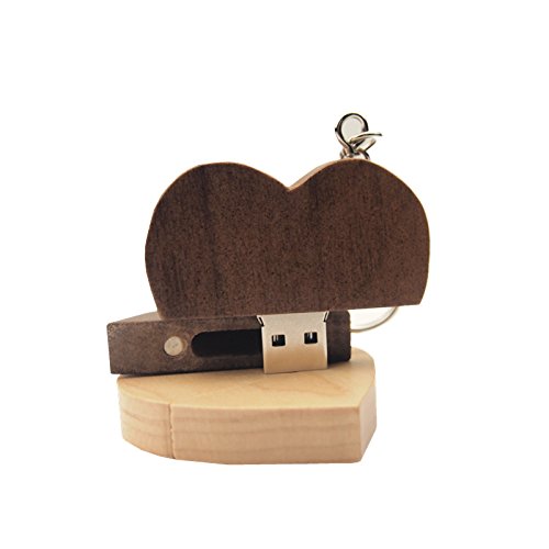 FeliSun Cuore in legno personalizzato USB3.0 Flash Drive Pendrive 128GB 64 GB 32 GB 16 GB ad alta velocità U Disk Memory Stick Storage esterno Fotografia Regali di nozze