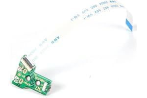 YuanHolumid Micro USB Charging Port Socket Board with Flex Ribbon Cable Screwdriver for PS4 Controller Board JDS-040 JDS 040 Version PlayStation 4 Controllers