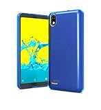 TPU Flexible Skin Protective Case Phone Cover for ZTE Blade T2 Lite Z559DL + Gift Stand (Blue)