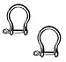US STAINLESS 2 Pieces Stainless Steel 316 Forged Bow Shackle 3/8