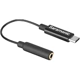 Saramonic SR-C2003 Female 3.5mm TRS to USB-C Stereo or Mono Microphone &amp; Audio Adapter Cable to Record into iPhone 15, Android Mobile Devices, Computers, new iPad &amp; More