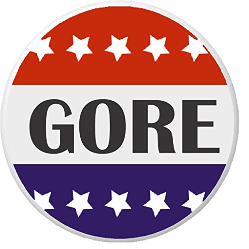 Gore Red White Blue Stars 1.25' Pinback Button Pin Vice President Al