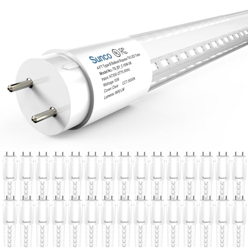 Sunco 4ft T8 LED Tube Light Bulb 15W 5000K
