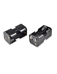 httx 6 V Battery Pack, 4 x AA caja de la batería Soporte, caja de almacenamiento de la batería con conector de botón de batería de 9 V (Pack de 2)