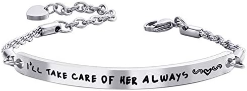 4MEMORYS Inspirational Chain Bracelet with ID Bar Engraved She Believed she Could so she did Inspirational Bangle Jewelry for Women Girls Daughter