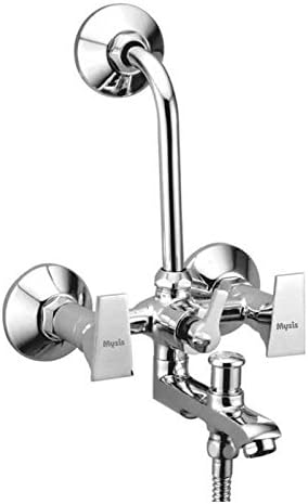 Mysis Global Brass Wall Mixer 3 in 1 with L-Bend (Chrome Finish)