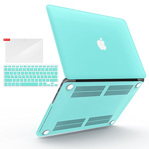 UPC 520151500681, iBenzer Basic Soft-Touch Series Plastic Hard Case, Keyboard Cover, Screen Protector for Apple Old Macbook Pro 13-inch 13&#39;&#39; with Retina Display A1425/1502, Turquoise