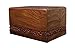 Bogati Hand Carved Rosewood Urn with Border Design (Medium)