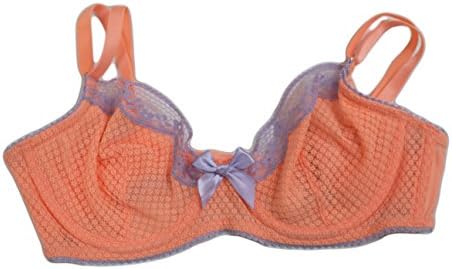 Victoria's Secret Very Sexy Unlined Neon Coral Demi Bra w/ Lace Trim (34B)