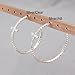 Accessory Accomplice Silvertone Aurora Borealis Crystal Studded Cross 2" Hoop Earrings
