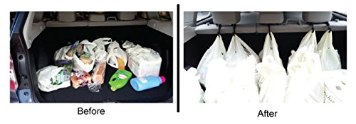 Handy Hooky 2pc Car Seat Headrest Hanger Storage Hooks - Purse Handbag Grocery Bag Holder - Thumbnail 4