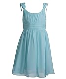 Fashion Plaza Girl's Cap Sleeve Chiffon Bridesmaid Flower Girl Dress K0117