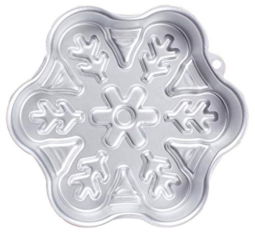 WJSYSHOP 9 Inch Snowflake Shaped Aluminum 3D Cake Mold Baking Mould Tin Cake Pan - Snowflake
