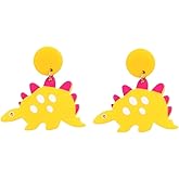 Cute Acrylic Animal Drop Earrings for Women Colorful Dinosaur Lovely Funny Dangle Earring Gradution Birthday Gift