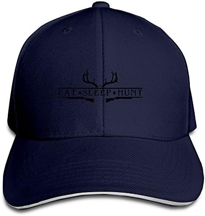 Printed Eat Sleep Hunt Gun Sunscreen Trucker Hat Sandwich Cap