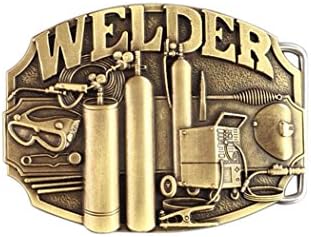Antique Bronze Plated Welder Trades Tradesman Belt Buckle US Stock
