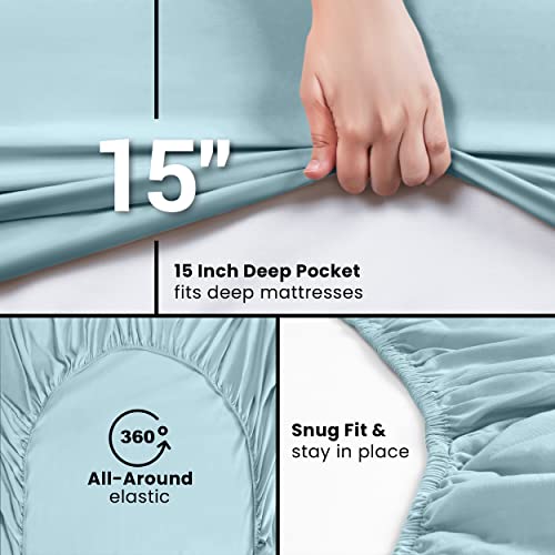 Utopia Bedding King Fitted Sheet Bottom Sheet Deep Pocket Soft