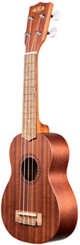 Kala KA-15S Satin Mahogany Soprano Ukulele Bundle with Gig Bag, Tuner, Strap, Fender Play, Austin Bazaar Instructional DVD, and Polishing Cloth