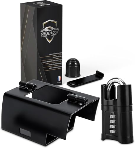 Strong and Improved Universal Trailer Lock - High Quality Durable Over Time Lock - Free Tow Ball Cover - Trailer Lock Motorcycle, Caravan, Car Hitched and Unhitched