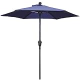 Amazon Com Patio Umbrella Outdoor Table Umbrella With 6 Sturdy Ribs And Crank 6 Ft Orange Umbrella Garden Outdoor