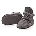 Zutano Unisex Baby Cozie Fleece Bootie, Gray, 12 Months