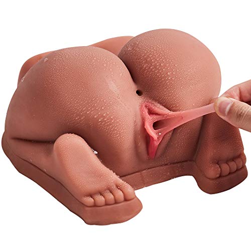 Einkyou 5.07Pounds Lifelike Size Entiity Silicone Live Doll Full Size Women Body Torso - Realistic 3D Men Male Adult Toy with 2 Elastic Channels Realistic Shape Tan