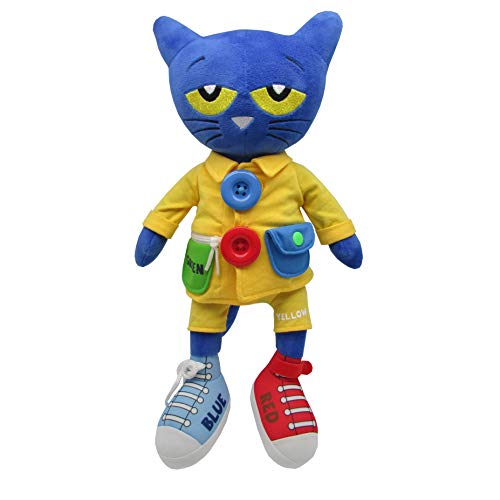Pete the Cat Learn To Dress Stuffed Plush Doll Educational Toy for