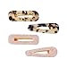 Resin Tortoise Leopard Print Hair Clips and Barrettes - 4 Pack (Women's Accessories)