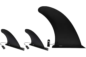 ANFYKO Paddle Board Fins Replacement Set of 3, More Durable and, No-Tool Installation, Detachable Quick Release Paddleboard Fin for Most ISUP, Inflatable Paddleboard (1P 9” & 2P 5”)