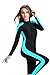 Women's One-piece Surf Swim Wet Suit Long Sleeve Rashguard Blue