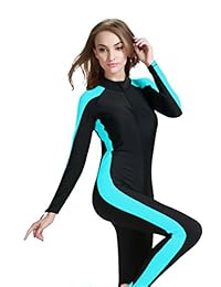 Traje de baño para surfear, traje para damaes de una sola pieza con mangas largas, protección contra rasguños y protección solar