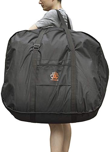 折り畳み自転車 収納袋 輪行バッグ 14 インチ対応 専用ケース付き 輪行袋 車載 飛行機 航空輸送向き 持ち運び 便利 耐用 大きい収納袋 ブラック