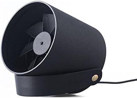 XXMANX[Gift] Mini USB Metal Table Fan, Student Originality USB Cycle Fan,Office Ultra-Quiet Soft Wind USB Powered Portable Desk Fan Touch Switch with Smart Sensor 2 Speed(Black)