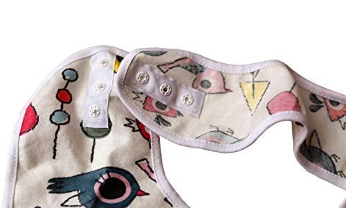 Waterproof Toddler Baby Bibs, 2 Pack Gift Set, Soft Extra Large Feeding Reflux Drool Teething Bibs, Triple Adjustable Snap Buttons, Washable, 6-36 Months, Boys and Girls - Thumbnail 3