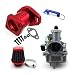 TC-Motor Racing Performance Mikuni VM22-3847 Carburetor Carb Mainfold 38mm Air Filter For Predator 212cc GX200 196cc Go Kart Mini Bike (Red)