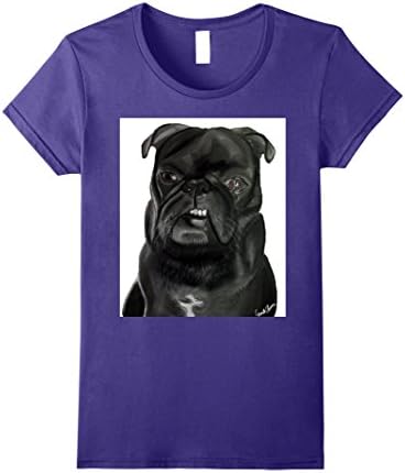 Womens Zuul the Pug - T-Shirt Small Purple