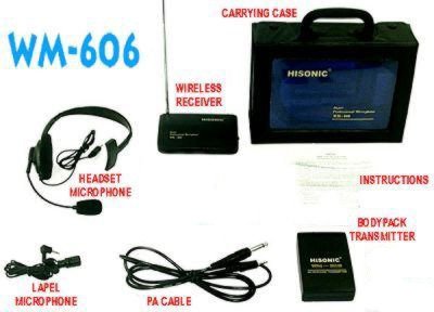 Hisonic WM606 Battery Operated VHF Single-Channel Wireless Camcorder Microphone, like HS707