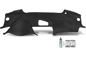 PIT66 TPE Dash Bezel Cover, Instrument Panel Compatible with Honda Acura TL 2004 2005 2006 2007 2008 Black Plastic Dashboard Trim