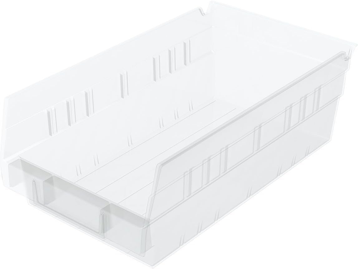 View 1 of ** ONLY ONE**
Akro-Mils 30130 Plastic Shelf Bins, Heavy Duty Storage Bins for Garage, Closet, and Drawer Organization, 12-Inch x 6-1/2-Inch x 4-Inch, Clear