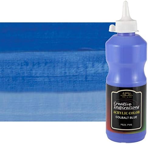 Creative Inspirations Acrylic Paint - Smooth, Rich, Creamy, Free-Flowing and Washable Paint, Cobalt Blue, 500 mL Bottle